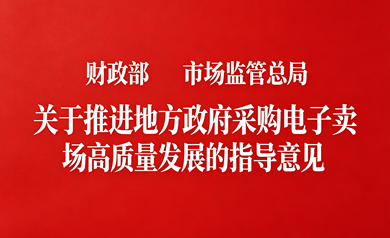 两部门发布推进地方政府采购电子卖场高质量发展指导意见
